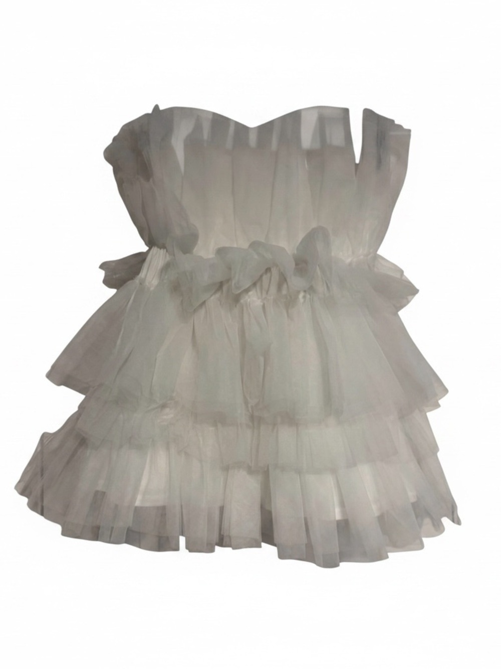 Elegant White Tulle dress